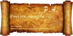 Pavlics Agnella névjegykártya